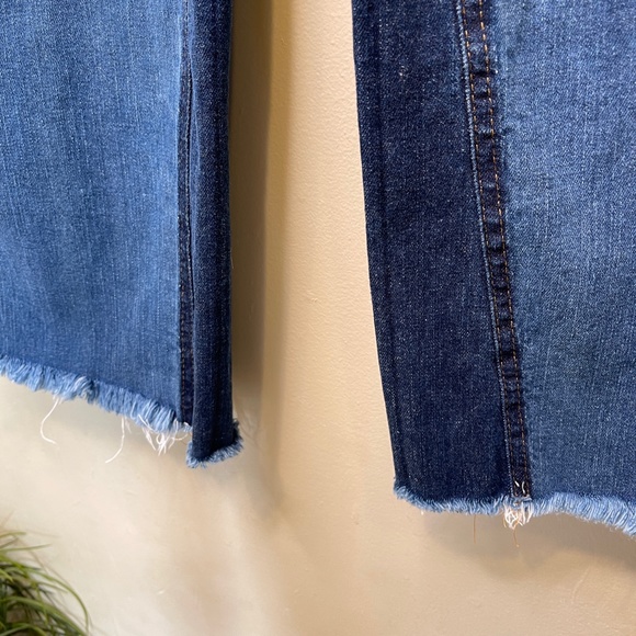 ASOS | Two Toned High Waisted Wide Legged Gaucho Jeans - Picture 7 of 12